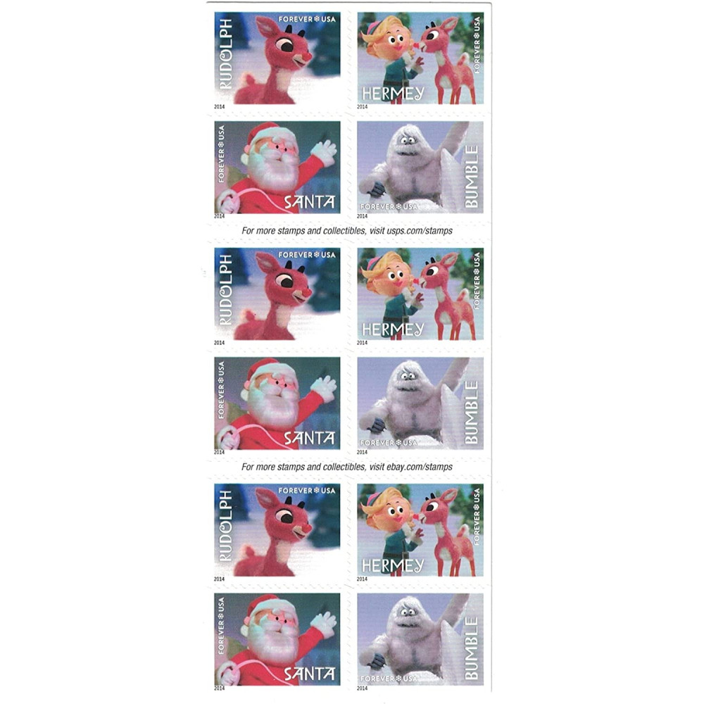 2014 USPS Rudolph the Red-Nosed Reindeer Forever Stamps