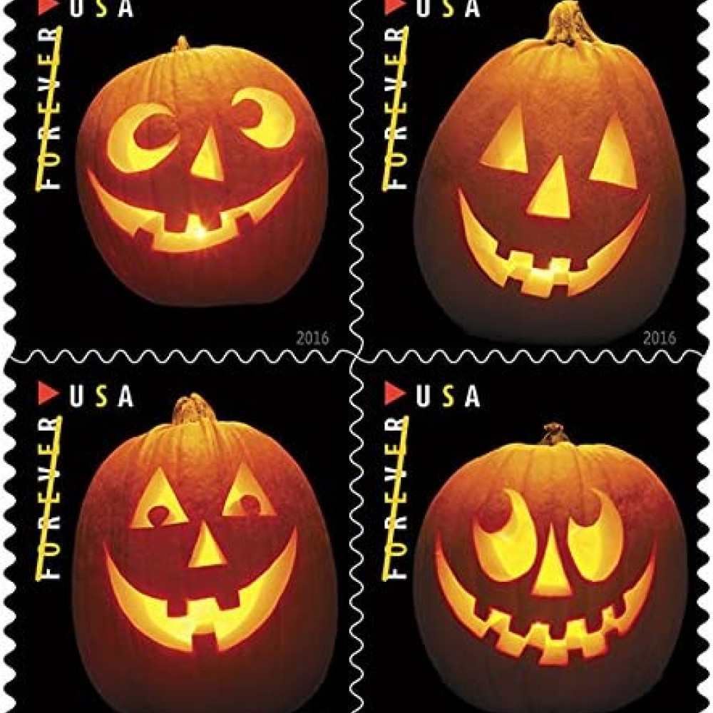 2016 USPS Jack o Lanterns Forever First Class Postage Stamps