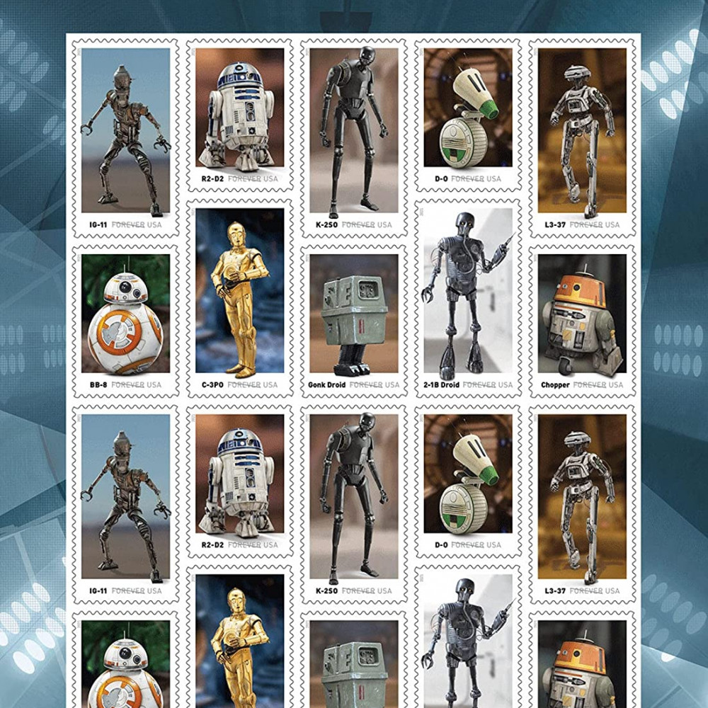 2021 USPS Star Wars Droids Forever Postage Stamps